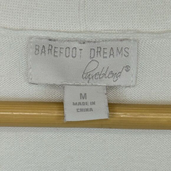 Barefoot Dreams Luxeblend Ivory Grey Ombre Cardigan Sweater Women's Medium - Picture 5 of 6